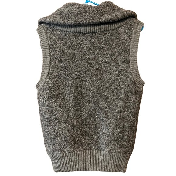 GAP Alpaca Wool Snap Front Wide Collar Sleveless Vest Size Small - Picture 4 of 8